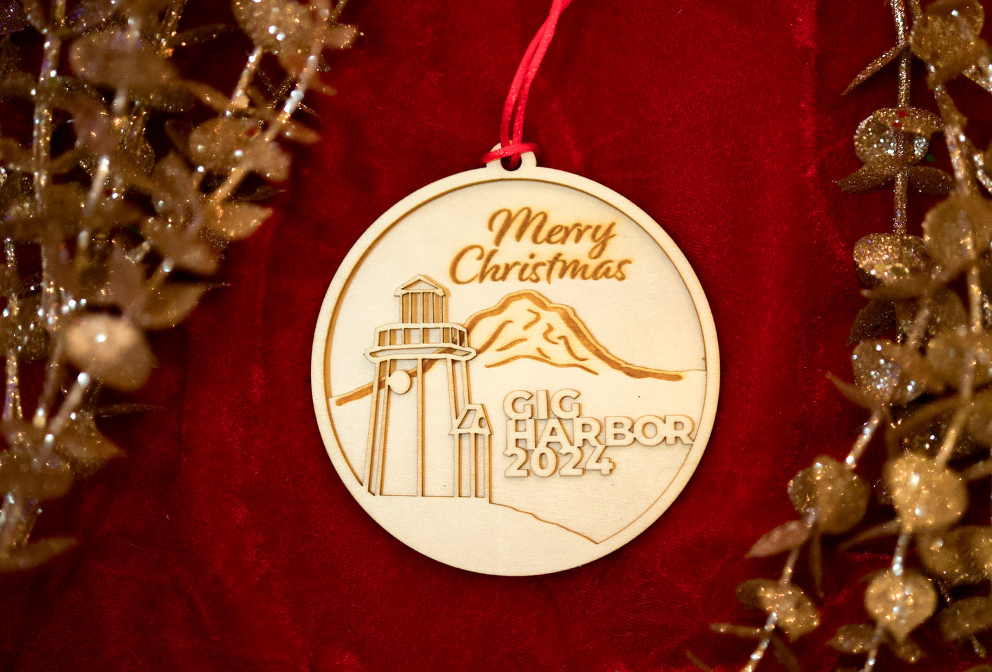 Personalized Round City Christmas Ornament