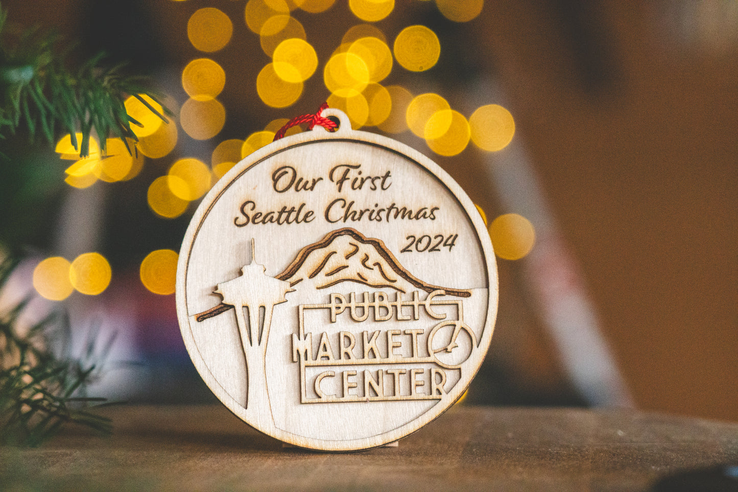 Personalized Round City Christmas Ornament