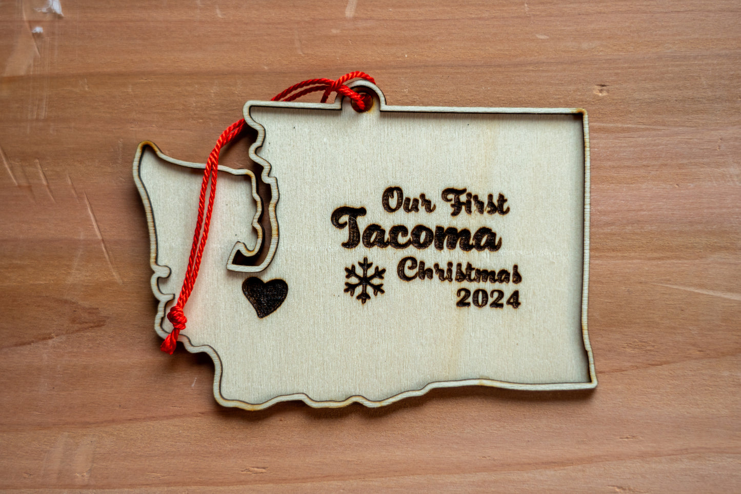 Personalized Washington Any City Christmas Ornament