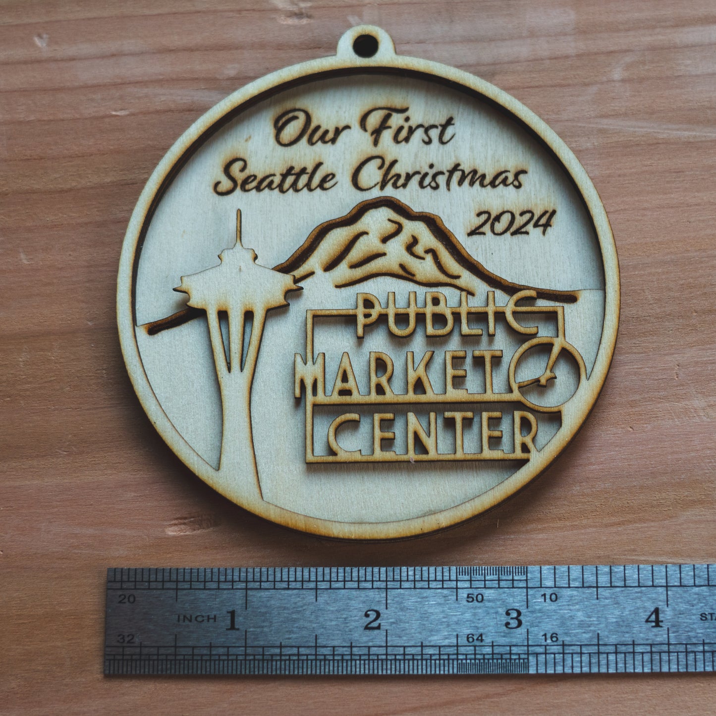 Personalized Round City Christmas Ornament