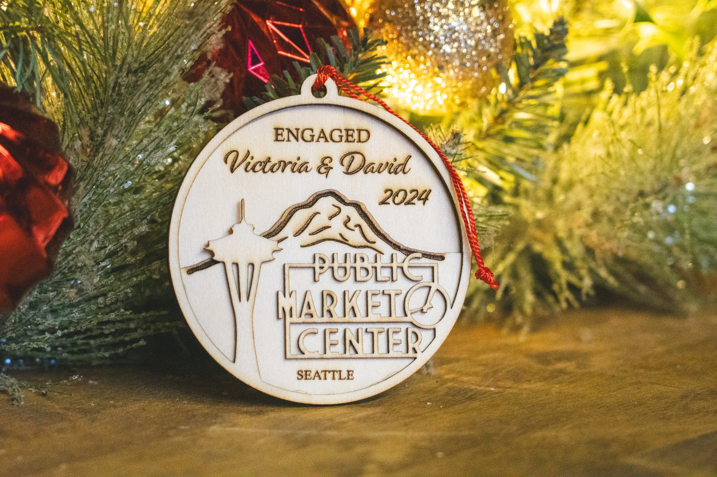 Personalized Round City Christmas Ornament